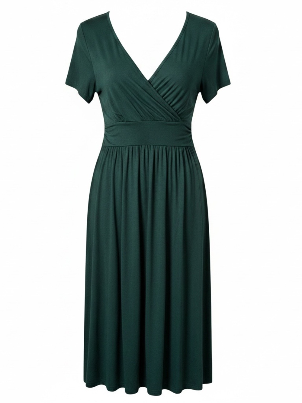 LilBetter Women's Green Faux Wrap Dress Size Large